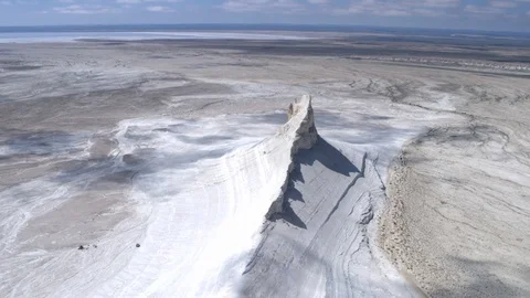 The bottom of the ancient dried up Tethys ocean remains of the salt mountains Stock Footage 123586778