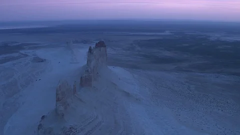 The bottom of the ancient dried up Tethys ocean remains of the salt mountains Stock Footage 123586834
