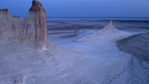 The bottom of the ancient dried up Tethys ocean remains of the salt mountains Stock Footage 123586851