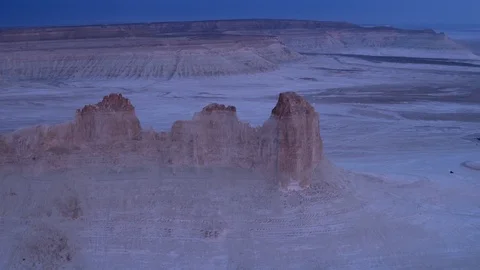 The bottom of the ancient dried up Tethys ocean remains of the salt mountains Stock Footage 123586932