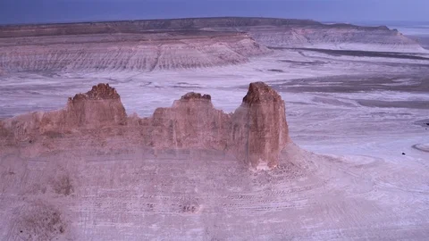The bottom of the ancient dried up Tethys ocean remains of the salt mountains Stock Footage 123586965