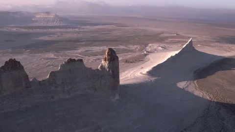 The bottom of the ancient dried up Tethys ocean remains of the salt mountains Stock Footage 123587118