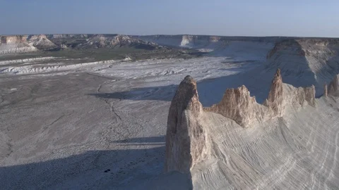 The bottom of the ancient dried up Tethys ocean remains of the salt mountains Stock Footage 123587350