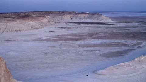 The bottom of the ancient dried up Tethys ocean remains of the salt mountains Stock Footage 123588063