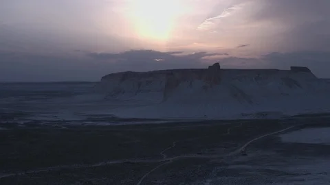 The bottom of the ancient dried up Tethys ocean remains of the salt mountains Stock Footage 123598708
