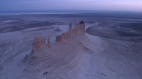 The bottom of the ancient dried up Tethys ocean remains of the salt mountains Stock Footage 123600926
