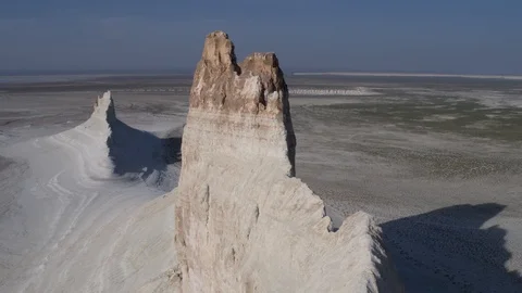 The bottom of the ancient dried up Tethys ocean remains of the salt mountains Stock Footage 123601386