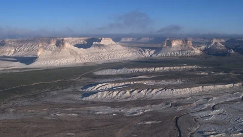 The bottom of the ancient dried up Tethys ocean remains of the salt mountains Stock Footage 123602000