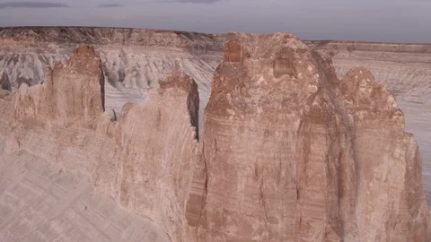 Bottom of the ancient dried-up Tethys ocean, the remains of the salt mountains Stock Footage 123698985