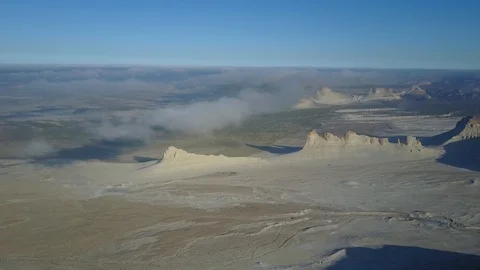 Bottom of ancient dry ocean Tethys in the clouds Stock Footage 115876786