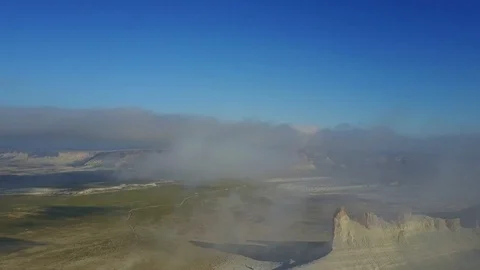 Bottom of ancient dry ocean Tethys in the clouds Stock Footage 115876902