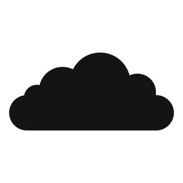 Bottom cloud icon, simple style. Stock Illustration