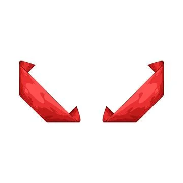 Bottom corner ribbon illustration Stock Illustration
