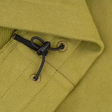 Bottom with drawstrings of green sweatshirt Stock Photos