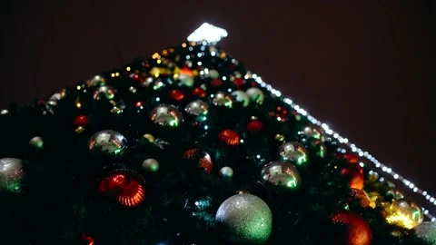Bottom frame in which the star of a Christmas tree is seen. Stock Footage 145127617