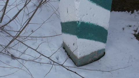 The bottom up of frontier post Stock Footage 122857896