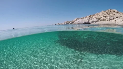 The bottom on half underwater view Video stock 81575176