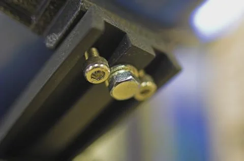 Bottom holder of metallic device Stock Photos