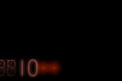 Bottom laser numbers - digital animation Stock Footage 131601