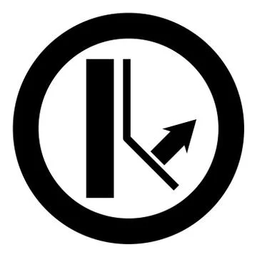 Bottom layer remains on wall Designation on wallpaper symbol icon in circle r Stock Illustration