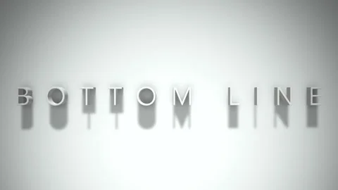 Bottom line 3D title animation with shadows on a white background Stock Footage 297128734
