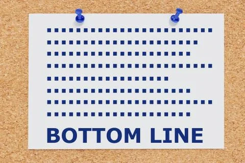 BOTTOM LINE concept Stock Illustration