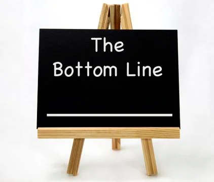 The bottom line Foto stock