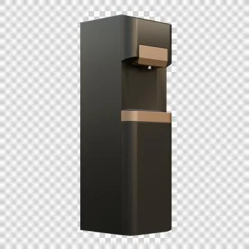 Bottom Loading Water Dispenser Side View 3D Render Illustration Stock Illustration