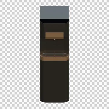 Bottom Loading Water Dispenser Top Front View 3D Render Illustration Stock Illustration