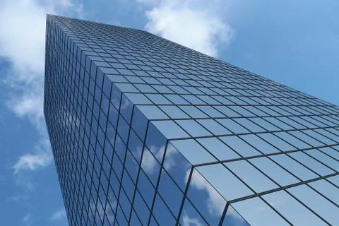 Bottom low angle view of modern business skyscraper Stock-Illustration
