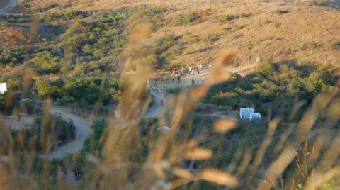 At the Bottom of the Mountain is Deployed Camp Stock Footage 67812569