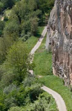Bottom of orvieto's buttle during spring Stock Photos
