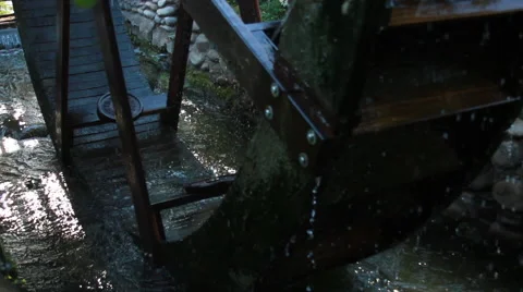 Bottom part of Water Wheel Stock Footage 46833071