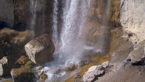 Bottom of Paulina Falls Stock Footage 90731244