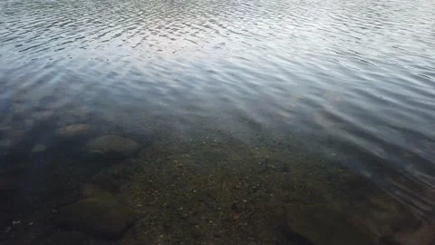 Bottom of a river tilting up 4K Stock Footage 135167480