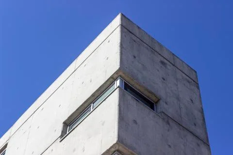 Bottom shoot of concrete building of dormitory function Stock Photos