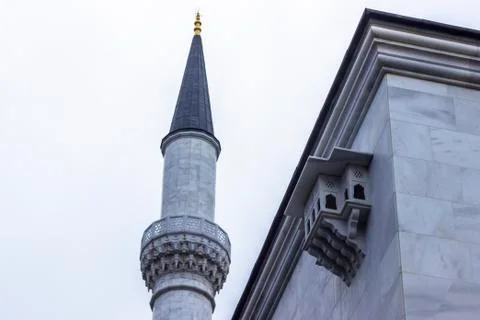 Bottom shoot of islamic forms ornamented marble bird house Stock Photos
