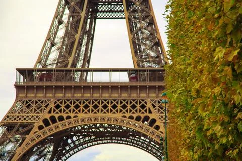 Bottom shot of the Eiffel Tower Paris France 写真素材