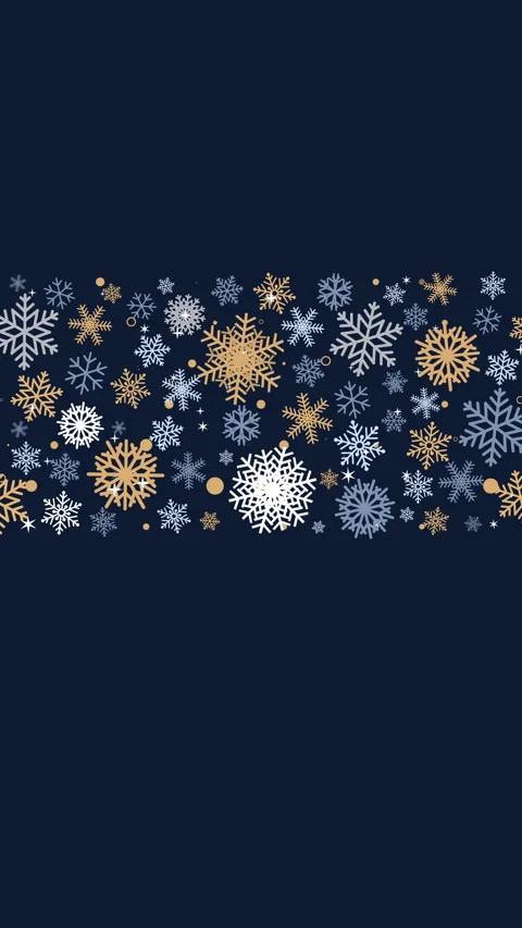 Bottom snowflake border with open space. Vertical video. Video stock 323918755