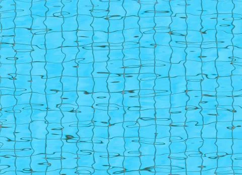 Bottom of swimming pool. view on tile floor through water Stock Illustration