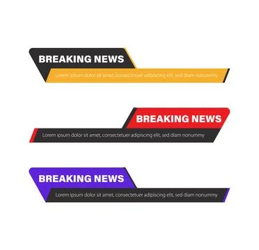 Bottom third header, TV title, news bar 스톡 일러스트