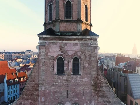From bottom till top the beautiful Riga Dome cathedral. Stock Footage 84047716