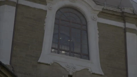 – Bottom to top view of a very old building in ancient florence Stock Footage 299860551