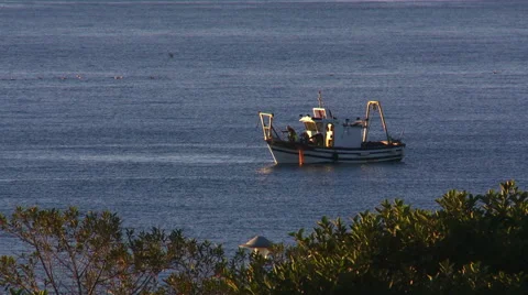 Bottom trawling in Mediterranean Vidéo 46338158