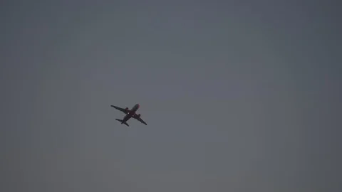 Bottom view of aircraft in the sky Stock Footage 119062147