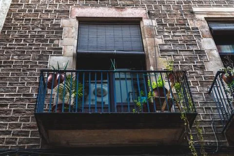 Bottom view of a balcony Stock Photos