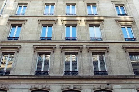 Bottom view of a building in Paris 写真素材