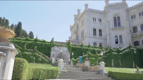 Bottom view of the castle with overview Stock Footage 76957081