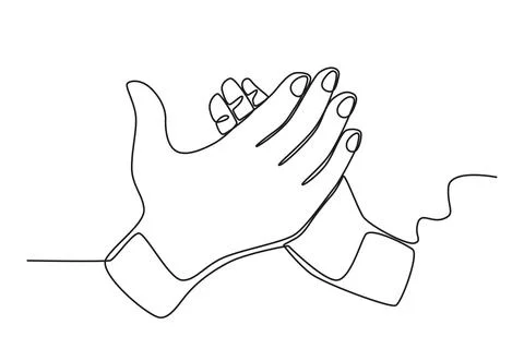 Bottom view clapping hands Illustrazione stock