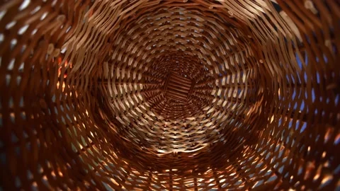 Bottom view at flight of orange towel from the hands of a man to laundry basket Stock Footage 167692862